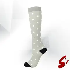 GENERICO - Medias de Compresión 20-30mmhg anti varices - Gris con Puntos