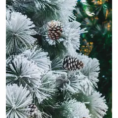 GENERICO - Pino Navideño Nevado NRP-210cm El Toque Mágico para tus Fiestas