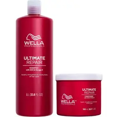 WELLA - Shampoo Reparador 1000ml + Acondicionador Ultimate Repair