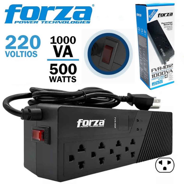 Estabilizador 1000VA/500W 4 salidas AC 220V