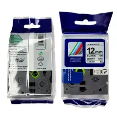 GENERICO - CINTA COMPATIBLE BROTHER TZ2-231 12MM NEGRO SOBRE BLANCO