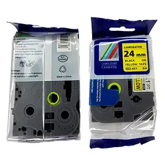 GENERICO - CINTA COMPATIBLE BROTHER TZ2-651-24MM NEGRO SOBRE AMARILLO
