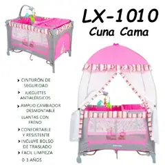 GENERICO - Nueva Cuna Casa Para Bebe Lx-1010-Rosa