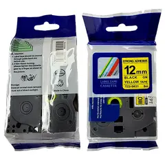 GENERICO - CINTA BROTHER COMPATIBLE TZ2-631 12MM NEGRO SOBRE AMARILLO
