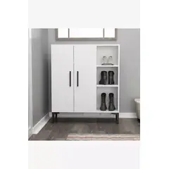 TU MESITA - Zapatera Moderna 2 puertas Macay color Blanco
