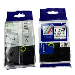 GENERICO - CINTA COMPATIBLE BROTHER HS2-231 11-7MM NEGRO SOBRE BLANCO