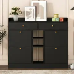 TU MESITA - Zapatera Recibidor Sparza color Negro