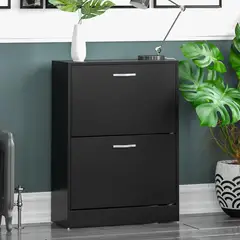 TU MESITA - Zapatera Clásica 2 puertas Thalia color Negro