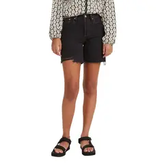 LEVIS - Shorts Mujer 501 Original Mid Thigh Negro
