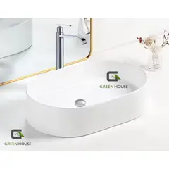 GREEN HOUSE - COMBO G2 LAVATORIO ALANA BLANCO + GRIFERIA CASCADA AGUA FRIA
