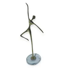 GENERICO - Escultura en Acero Bailarina Dorada 31x10 cm