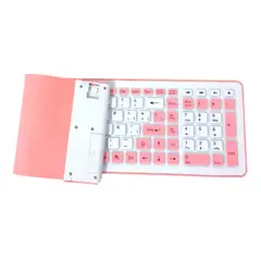 OEM - Teclado de Silicona Inalámbrico Bluetooth Flexible Portátil Rosado