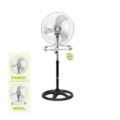 BOSSKO - VENTILADOR 3 EN 1 BK8218VI 18" 200w PLATEADO 3 aspas 88.25