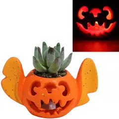 LILO & STITCH - Stitch calabaza con luz y suculenta artificial adorno maceta