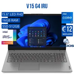 LENOVO - Laptop V15 G4 IRU, Intel Core i7-13va Gen. Ram 16GB, SSD 512GB, 15.6 LED FHD, FreeDos