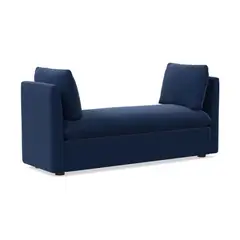 HOGAR & SPACIOS - HYS BANQUETA VITTO CAPITONE AZUL ACERO