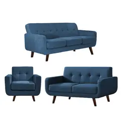 HOGAR & SPACIOS - HYS SALA 3 2 1 BENNIE AZUL NOCHE