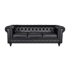 HOGAR & SPACIOS - HYS SALA 3 2 1 CHESTERFIELD NEGRO