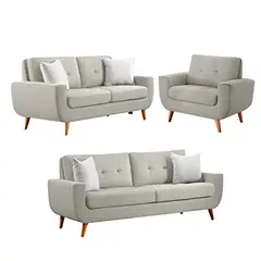 HOGAR & SPACIOS - HYS SALA 3 2 1 SAIFER GRIS CLARO