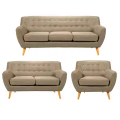 HOGAR & SPACIOS - HYS SALA 3 2 1 ZACK VINTAGE BEIGE