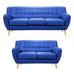 HOGAR & SPACIOS - HYS SALA 3 2 ZACK AZUL ACERO