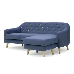 HOGAR & SPACIOS - HYS SECCIONAL DERECHO MARSELLY AZUL NOCHE