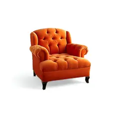 HOGAR & SPACIOS - HYS SILLON JHOSSY CAPITONE ROJIZO