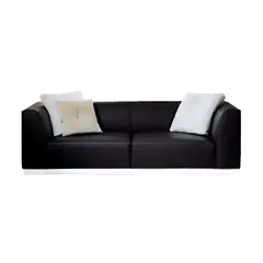 HOGAR & SPACIOS - HYS SOFA 2 CUERPOS ALBE NEGRO