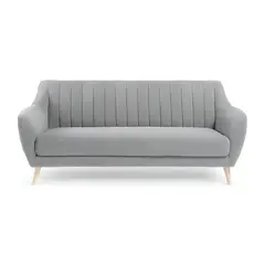 HOGAR & SPACIOS - HYS SOFA 2 CUERPOS BALI GRIS CLARO