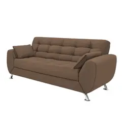 HOGAR & SPACIOS - HYS SOFA 3 CUERPOS FRANCO MARRON