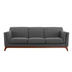 HOGAR & SPACIOS - HYS SOFA 3 CUERPOS SANNA GRIS OSCURO