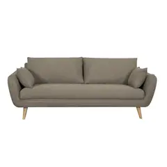 HOGAR & SPACIOS - HYS SOFA 3 CUERPOS TAURO MARRON CLARO