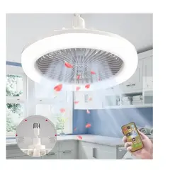 GENERICO - Foco Ventilador de Techo Control Remoto sin ruido