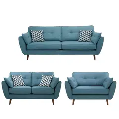 HOGAR & SPACIOS - HYS SALA 3 2 1 MAGNO CELESTE AGUA