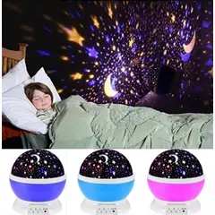 OEM - Lámpara Proyector De Estrella Y Luna Giratorio Para Niños