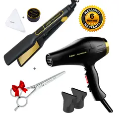 LIZZE - PACK PLANCHA Y SECADORA SUPREME + TIJERA CORTE FILARMONICA SPAIN
