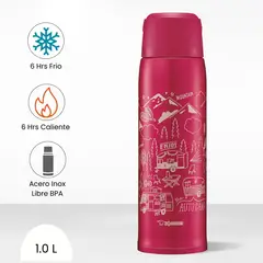 ZOJIRUSHI - Termo de Bebida Stainless Rojo 1.0 L