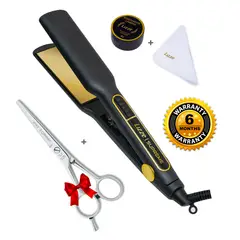 LIZZE - PLANCHA SUPREME 485F CON PULIDOR + TIJERA DE CORTE ESPAÑOLA FILARMONICA