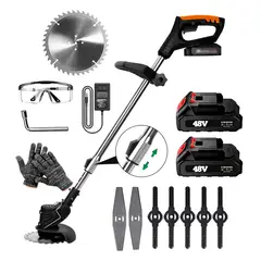 GENERICO - Cortadora De Cesped Inalámbrica Podadora Desmalezadora Color Negro