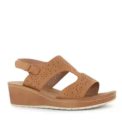 IMPULS - Sandalias Taco Cuña Mujer Alida03 Camel