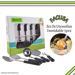 FACUSA - Set de Utensilios Acero Inoxidable 5pzs