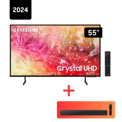 SAMSUNG - Televisor 55 Pulg. Crystal Smart TV Tizen UHD 4K UN55DU7000 l Sound Bar C400
