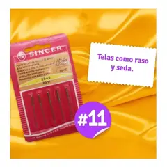 SINGER - Aguja Punta Bola 2045 Para Maquina De Coser - Nro. 11