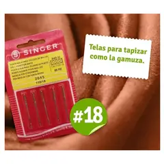 SINGER - Aguja Punta Bola 2045 Para Maquina De Coser - Nro. 18