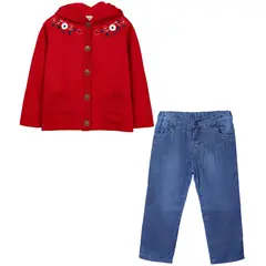 GENERICO - Conjunto para Bebe Niña Capucha Roja