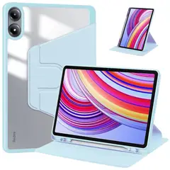 GENERICO - Funda para iPad 102 Magnética 360° + portalápiz Celeste Antishock