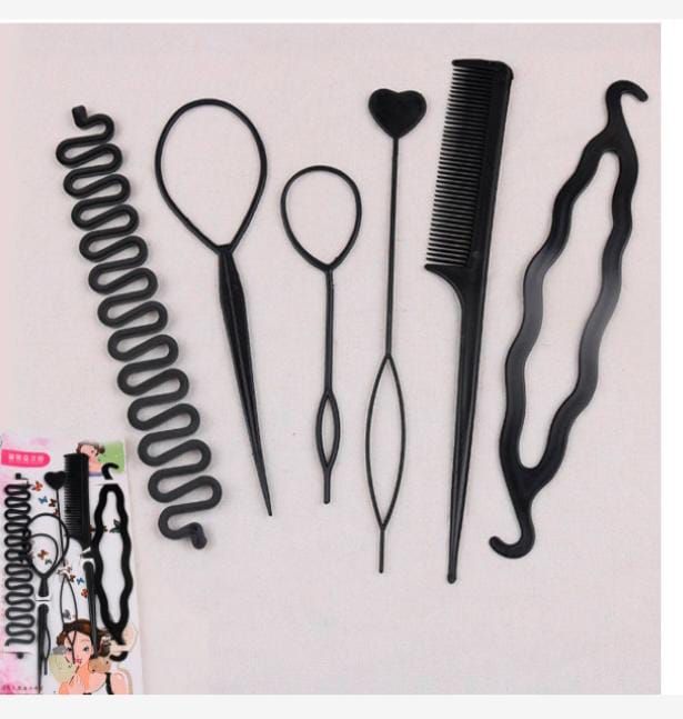 Set de Peinados y Trenzas en negro