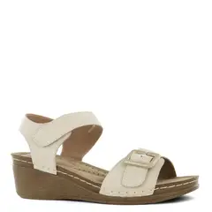 IMPULS - Sandalias Cuña Mujer Saida04 Beige