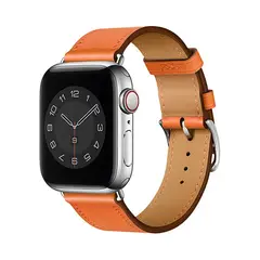 WIWU - Correa de Cuero genuino NARANJA - - 42mm - 44mm - 45mm - 49mm