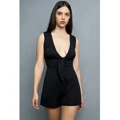 GENERICO - Enterizo Short Brillante Sofia Color Negro Estacion 108